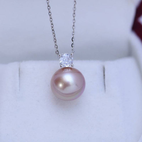 10-11mm Freshwater Pearl & Sasha Purple Necklace - House Of Pearls